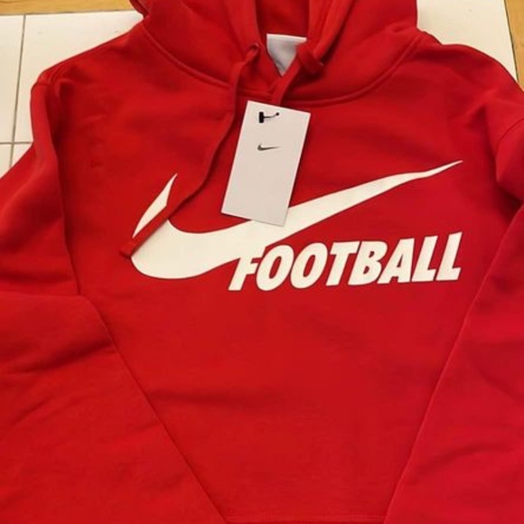 BRAND NEW men nike Nike red football hoodie / hoody / sweater size L - Picture 2 of 5